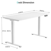 VVENACE  Electric Standing Desk Height Adjustable Desk 4 Memory Height Ergonomic Sit Stand up Desk for Home Office,   One-Piece Desktop (2 Packages)D1、D2、D2pro - Vvenace