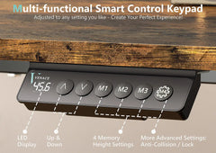 L Shaped Electric Standing Desk with 3-Leg A1L, 63'' - Vvenace
