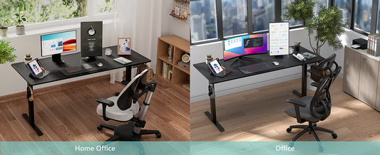 A Venace standing desk that fits both home office and office settings.