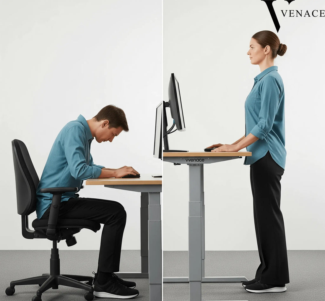 Mind Over Posture: How Standing Desks Reduce Stress and Lift Mood in the Modern Workplace - Vvenace