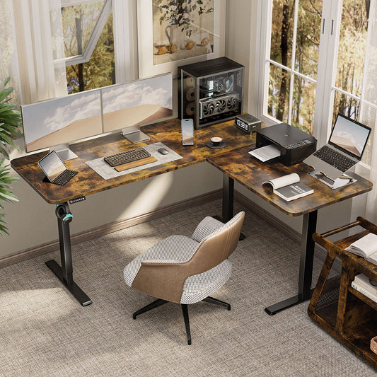 Why the Electric L-Shaped Standing Desk Is the Cornerstone of an Ergonomic Home Office - Vvenace