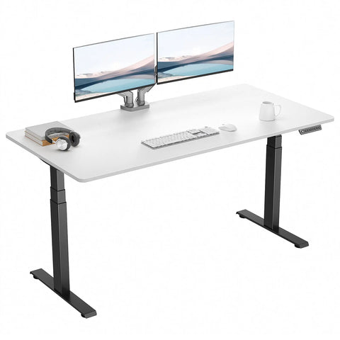 VVENACE  Electric Standing Desk Height Adjustable Desk 4 Memory Height Ergonomic Sit Stand up Desk for Home Office,   One-Piece Desktop (2 Packages)D1、D2、D2pro - Vvenace