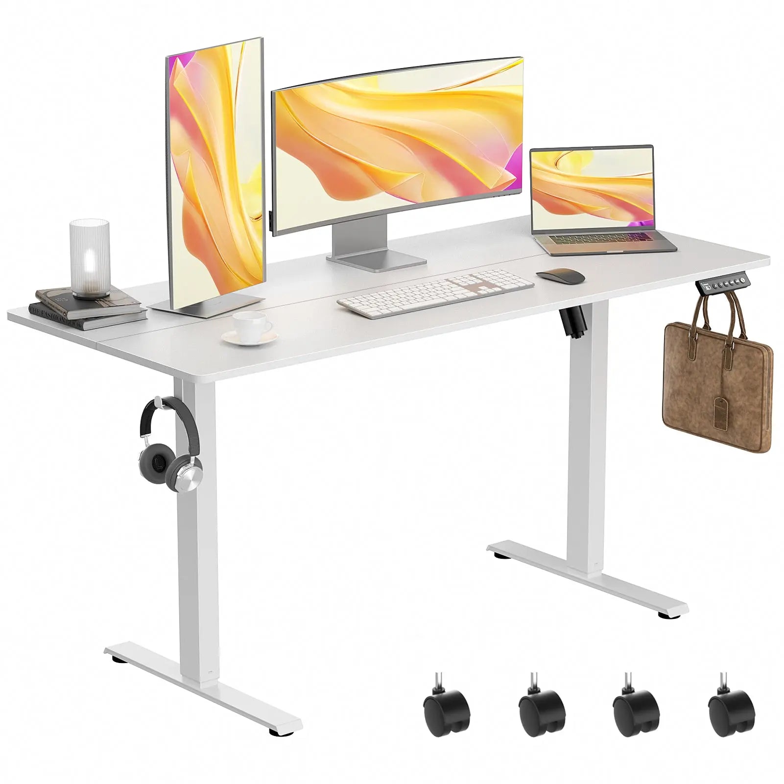 Electric Standing Desk Height Adjustable Desk  4 Memory Height Ergonomic Sit Stand up Desk for Home Office - Vvenace