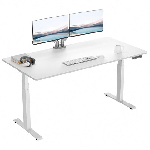 VVENACE  Electric Standing Desk Height Adjustable Desk 4 Memory Height Ergonomic Sit Stand up Desk for Home Office,   One-Piece Desktop (2 Packages)D1、D2、D2pro - Vvenace