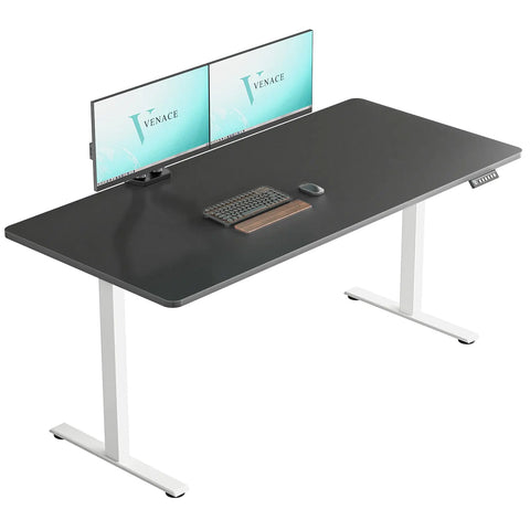 VVENACE  Electric Standing Desk Height Adjustable Desk 4 Memory Height Ergonomic Sit Stand up Desk for Home Office,   One-Piece Desktop (2 Packages)D1、D2、D2pro - Vvenace