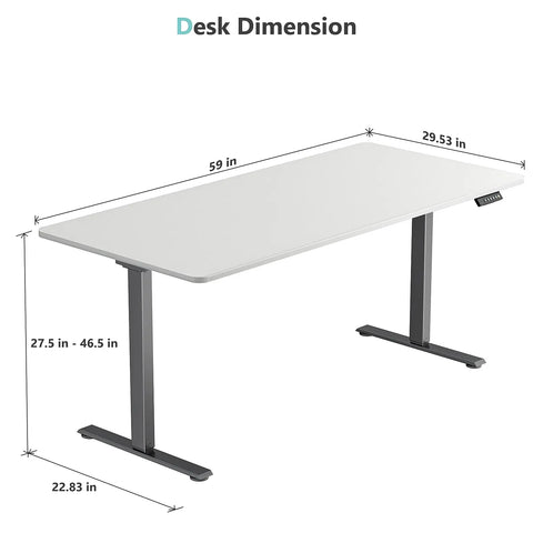 VVENACE  Electric Standing Desk Height Adjustable Desk 4 Memory Height Ergonomic Sit Stand up Desk for Home Office,   One-Piece Desktop (2 Packages)D1、D2、D2pro - Vvenace