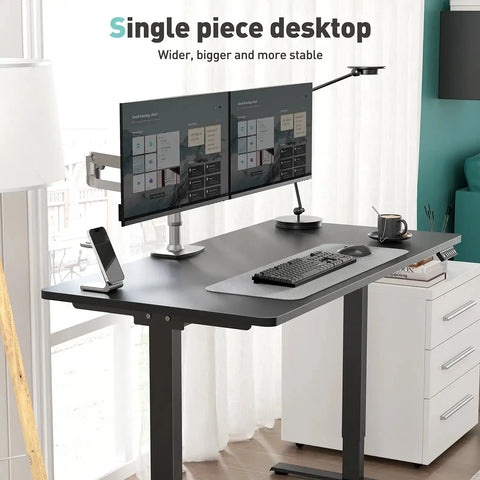 VVENACE  Electric Standing Desk Height Adjustable Desk 4 Memory Height Ergonomic Sit Stand up Desk for Home Office,   One-Piece Desktop (2 Packages)S1、D1、D2、D2pro Vvenace