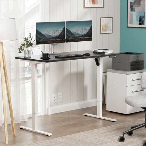 VVENACE  Electric Standing Desk Height Adjustable Desk 4 Memory Height Ergonomic Sit Stand up Desk for Home Office,   One-Piece Desktop (2 Packages)S1、D1、D2、D2pro Vvenace