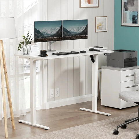 VVENACE  Electric Standing Desk Height Adjustable Desk 4 Memory Height Ergonomic Sit Stand up Desk for Home Office,   One-Piece Desktop (2 Packages)S1、D1、D2、D2pro Vvenace