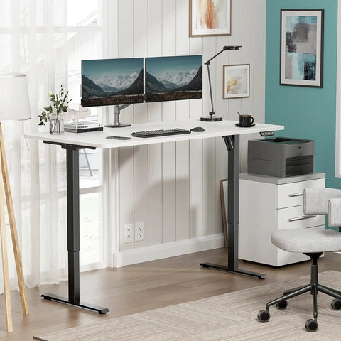 VVENACE  Electric Standing Desk Height Adjustable Desk 4 Memory Height Ergonomic Sit Stand up Desk for Home Office,   One-Piece Desktop (2 Packages)S1、D1、D2、D2pro Vvenace