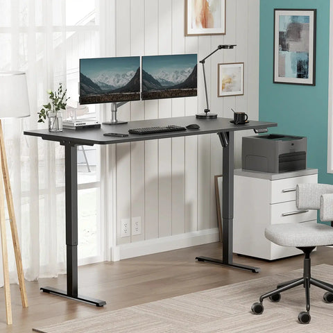 VVENACE  Electric Standing Desk Height Adjustable Desk 4 Memory Height Ergonomic Sit Stand up Desk for Home Office,   One-Piece Desktop (2 Packages)S1、D1、D2、D2pro Vvenace