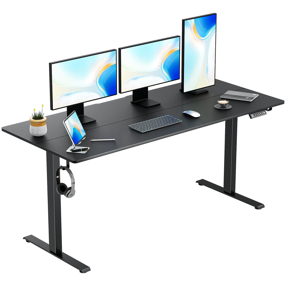 Electric Standing Desk Adjustable Height Desk Ergonomic Sit Stand up Desk for Home Office MAX