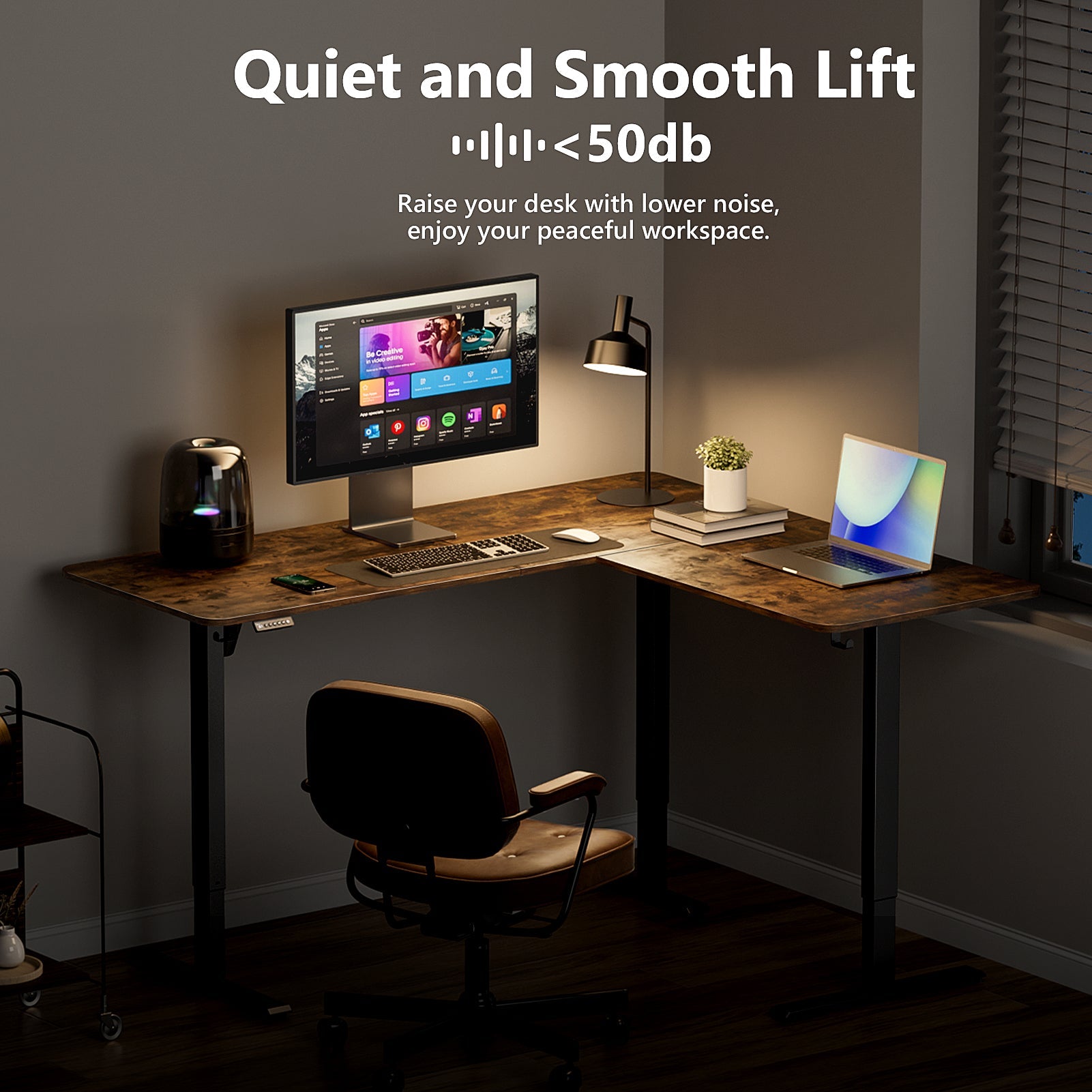 L Shaped Electric Standing Desk with 3-Leg V1L, 63'' Vvenace Vvenace L Shaped Electric Standing Desk with 3-Leg V1L, 63''