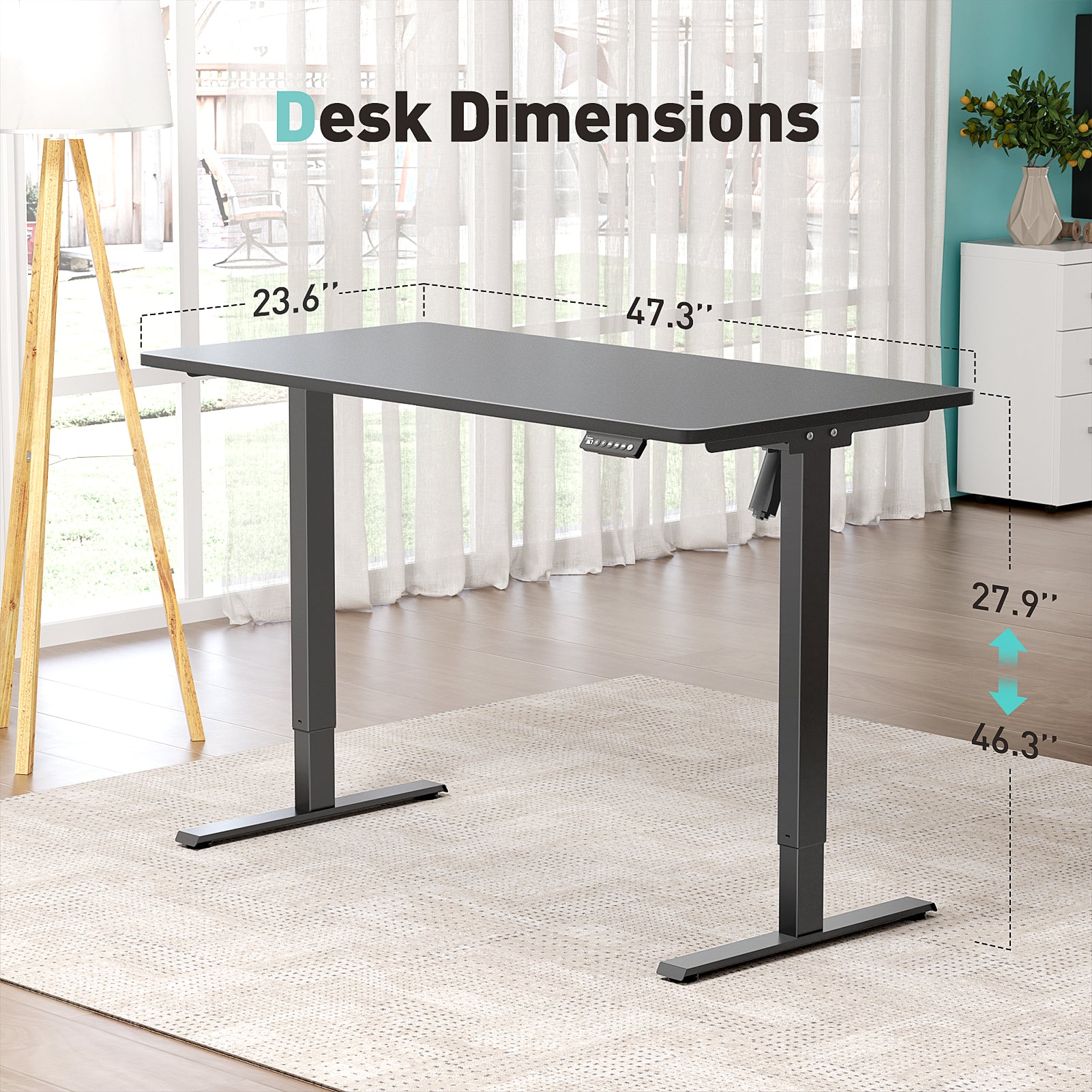 Electric Standing Desk A1P with One-Piece (2 Packages)