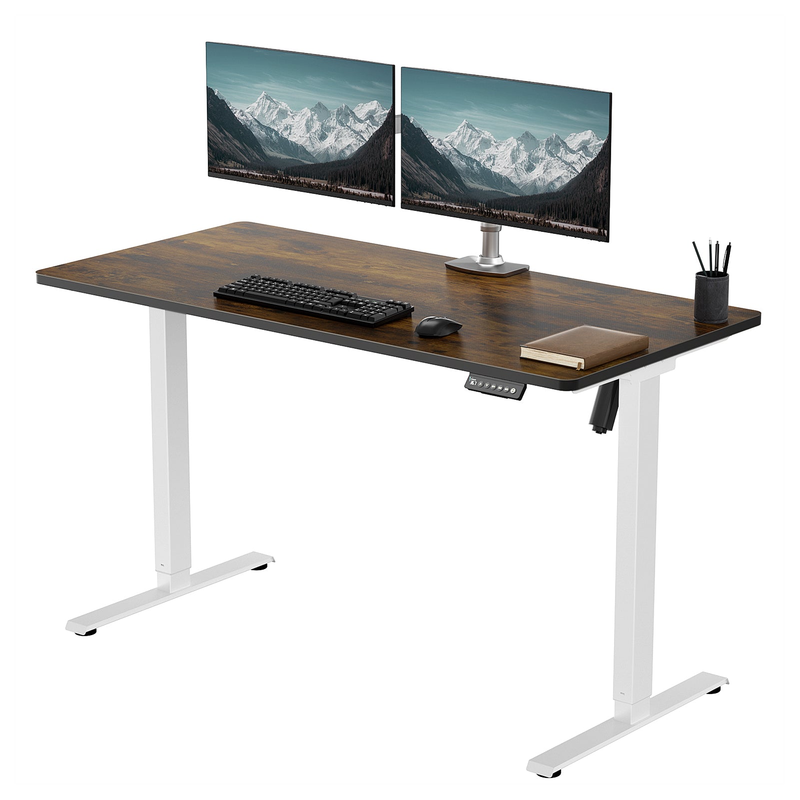 Electric Standing Desk A1P with One-Piece (2 Packages)